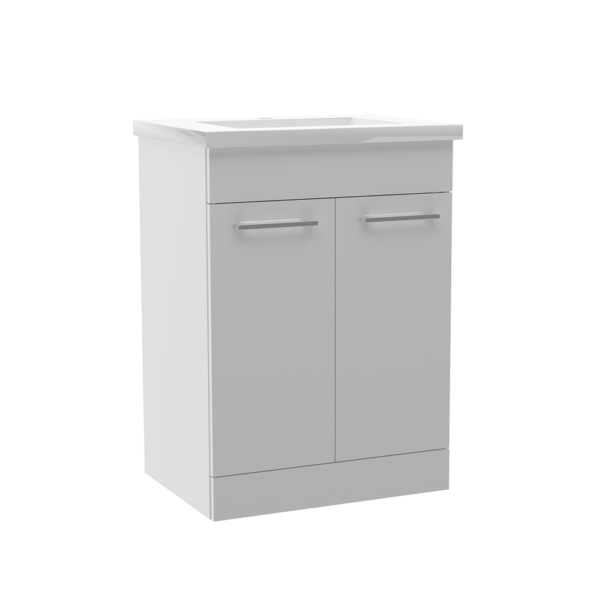Radiance (600mm-2 Door) Floor Standing Vanity Unit – Glossy White