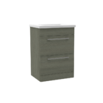 Roma (500mm-2 Drawer) Floor Standing Vanity – Grey Ash