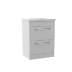 Roma (500mm-2 Drawer) Floor Standing Vanity – Gloss White
