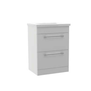 Roma (500mm-2 Drawer) Floor Standing Vanity – Gloss White