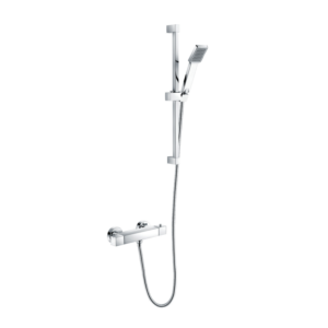 Square Thermostatic Shower Mixer & Slide Rail Kit