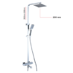 Square: Voss (Cool Touch 200mm) Exposed Thermostatic Shower Valve Kit