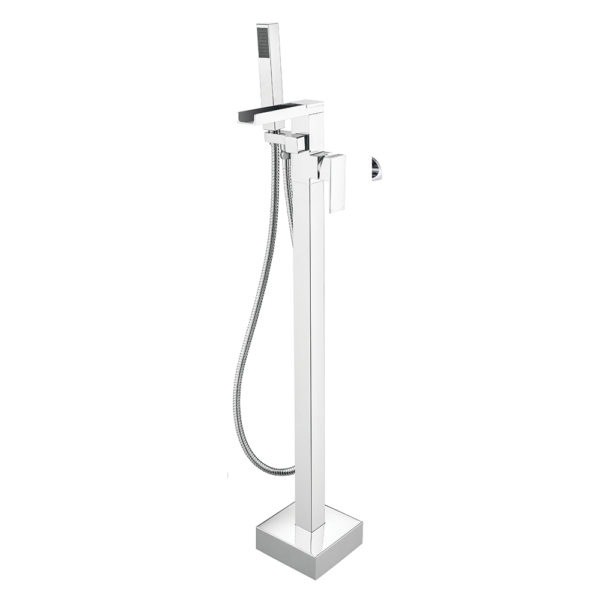 Waterfall (Single Lever) – Floor Mounted Bath Shower Mixer with Kit