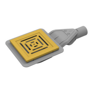 Square Wetroom Drain (135x135mm) – Brushed Gold