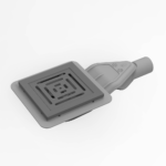 Square Wetroom Drain (135x135mm) – Gun Black